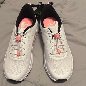 Athletic Works Women's White and Coral Sneakers